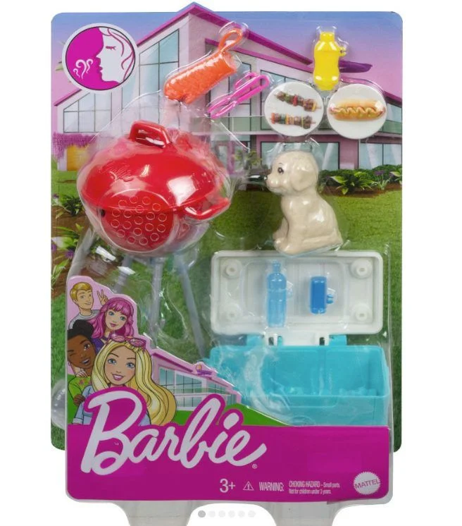 Φωτογραφία προϊόντος: Barbie Σετ Ψησταριά και Σκυλάκι Furniture BBQ Theme With Scented Grill