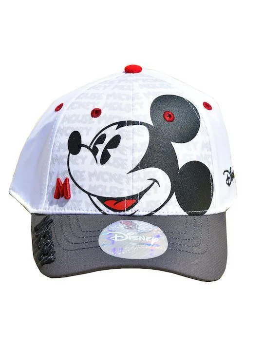 Φωτογραφία προϊόντος: Παιδικό Καπέλο Authentic Disney Hat White Red Mickey με Ρυθμιζόμενο Κούμπωμα