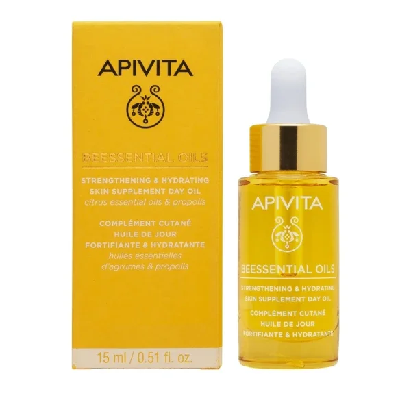 Φωτογραφία προϊόντος: Apivita Beessential Oils Έλαιο Προσώπου Ημέρας Συμπλήρωμα Ενδυνάμωσης και Ενυδάτωσης 15ml