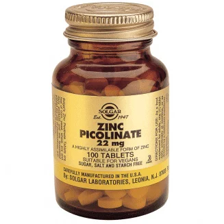 Φωτογραφία προϊόντος: Solgar Zinc Picolinate 22mg-100 Tablets