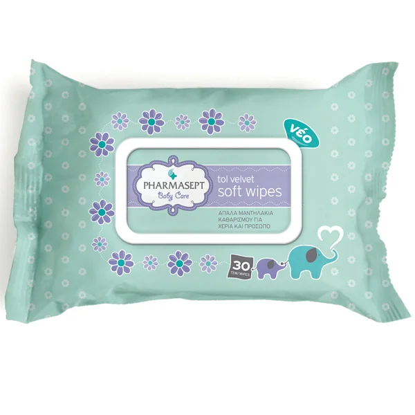 Φωτογραφία προϊόντος: PHARMASEPT TOL VELVET BABY SOFT WIPES 30ΤΜΧ