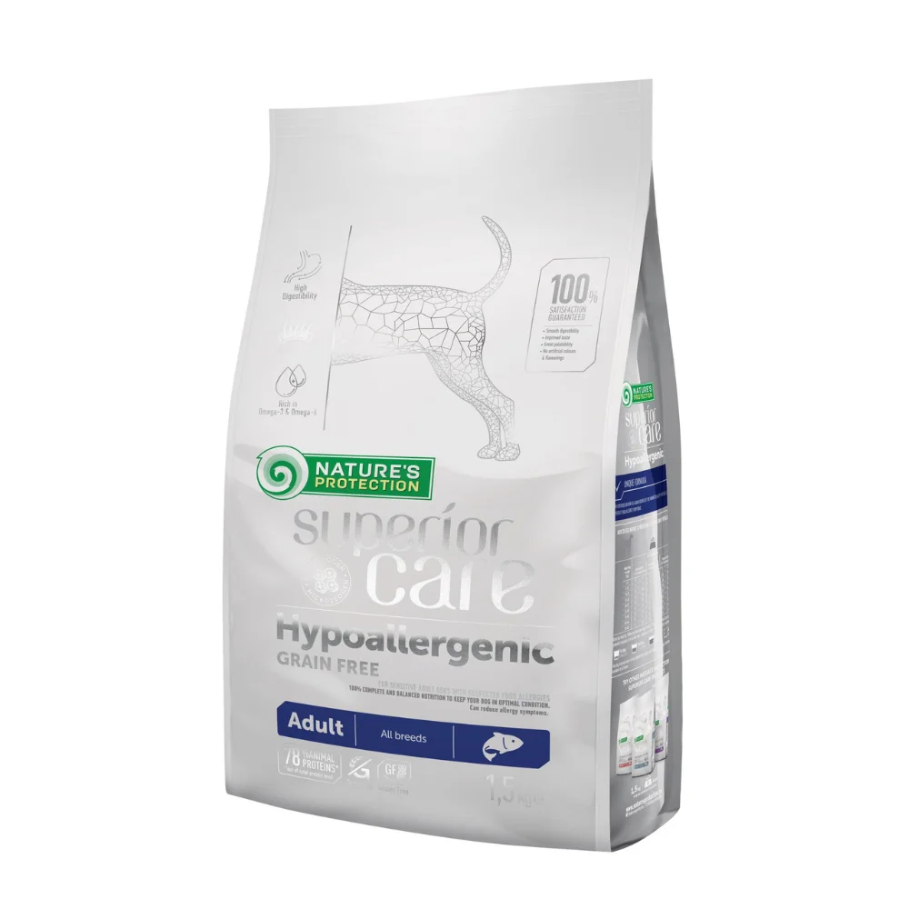 Φωτογραφία προϊόντος: Nature's Protection Nature’s Protection Dog Hypoallergenic Salmon Grain Free All Breeds 1.5kg