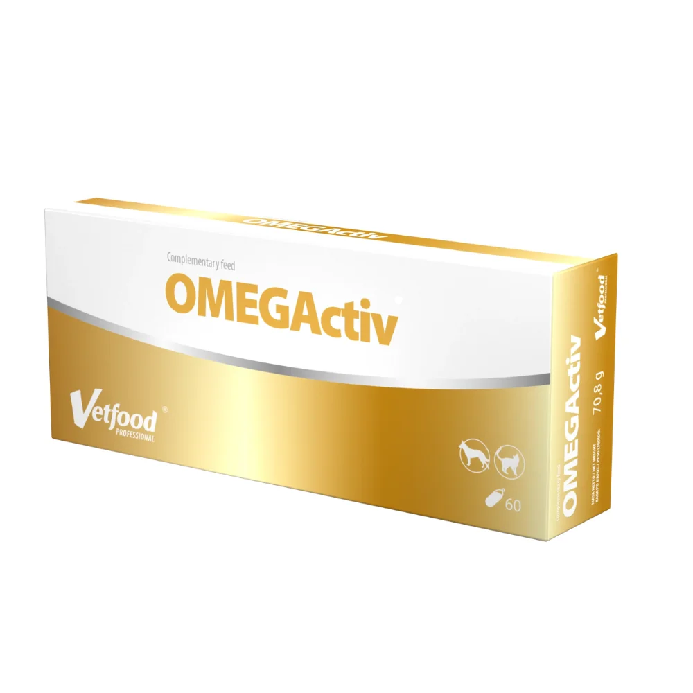 Φωτογραφία προϊόντος: Vetfood OMEGActiv 60 capsules Συμπληρωματική τροφή με Ωμέγα-3 (EPA + DHA) για σκύλους + γάτες