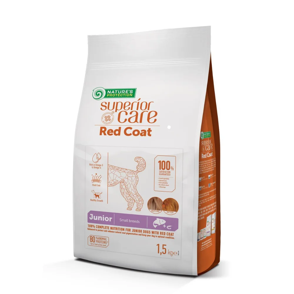 Φωτογραφία προϊόντος: Nature's Protection Nature s Protection Superior Care Red Coat Dogs Grain Free Junior Small Salmon 1.5kg