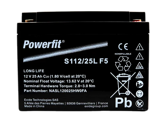 Φωτογραφία προϊόντος: EXIDE GNB Powerfit AGM S112 / 25L F5 12V 25.4Ah