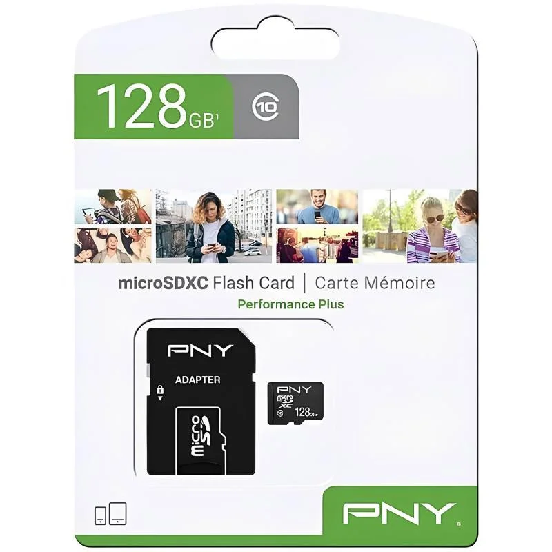 Φωτογραφία προϊόντος: Κάρτα μνήμης Micro SDXC C10 UHS-I PNY Performance Plus 80MB/s 128Gb + 1 ADP N71316