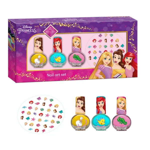 Φωτογραφία προϊόντος: Lorenay Disney Princess Nail Art Set 3 x Nail Polish 4ml + Nail Stickers