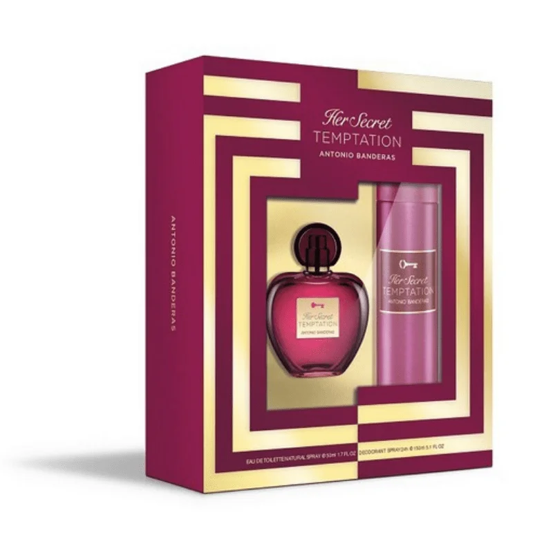 Φωτογραφία προϊόντος: Antonio Banderas Her Secret Temptation Gift Set - Άρωμα Eau de Toilette 50ml + Deodorant Spray 150ml
