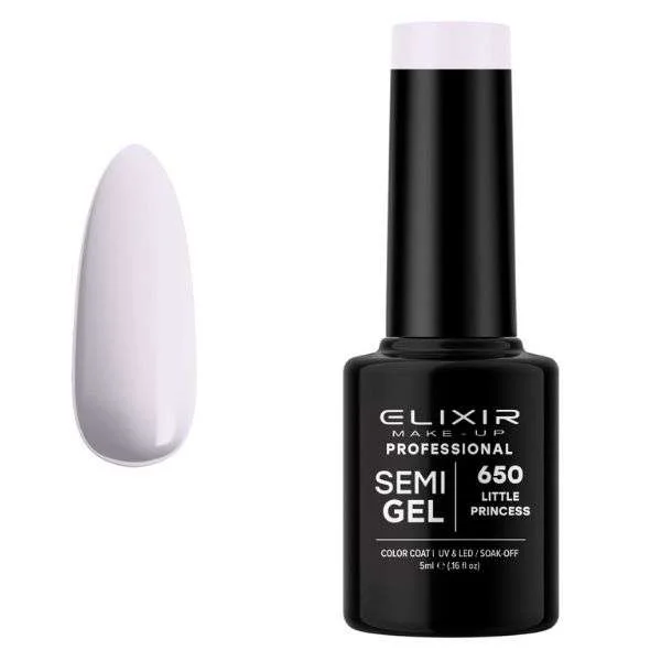 Φωτογραφία προϊόντος: Elixir Professional Semi Gel Ημιμόνιμο Βερνίκι Νυχιών 650 Little Princess Μωβ Λιλά Ανοιχτό 5ml