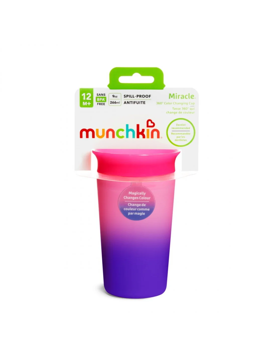 Φωτογραφία προϊόντος: Munchkin Κύπελο Που Αλλάζει Χρώμα Miracle 360° Color Changing Miracle Cup Ροζ-Μωβ