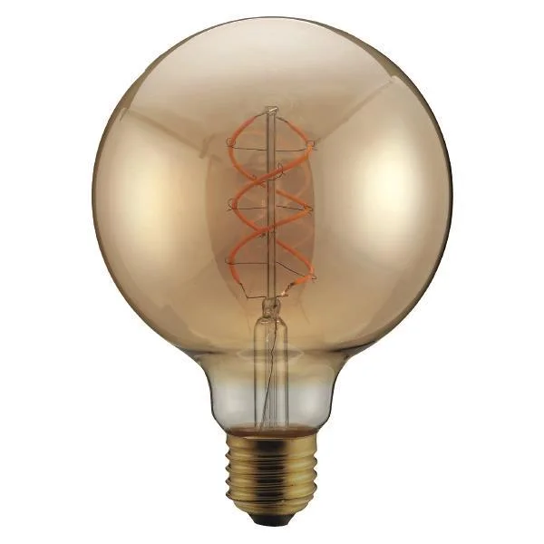 Φωτογραφία προϊόντος: ΛΑΜΠΑ LED G95 FILAMENT "DECOR" 5W E27 1800K 220-240V DIMMABLE GOLD 147-78702