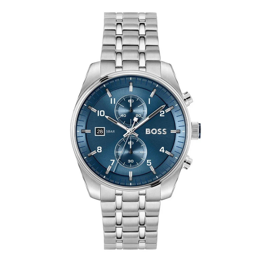 Φωτογραφία προϊόντος: BOSS Skytraveller Chrono Silver Steel Bracelet 1514216