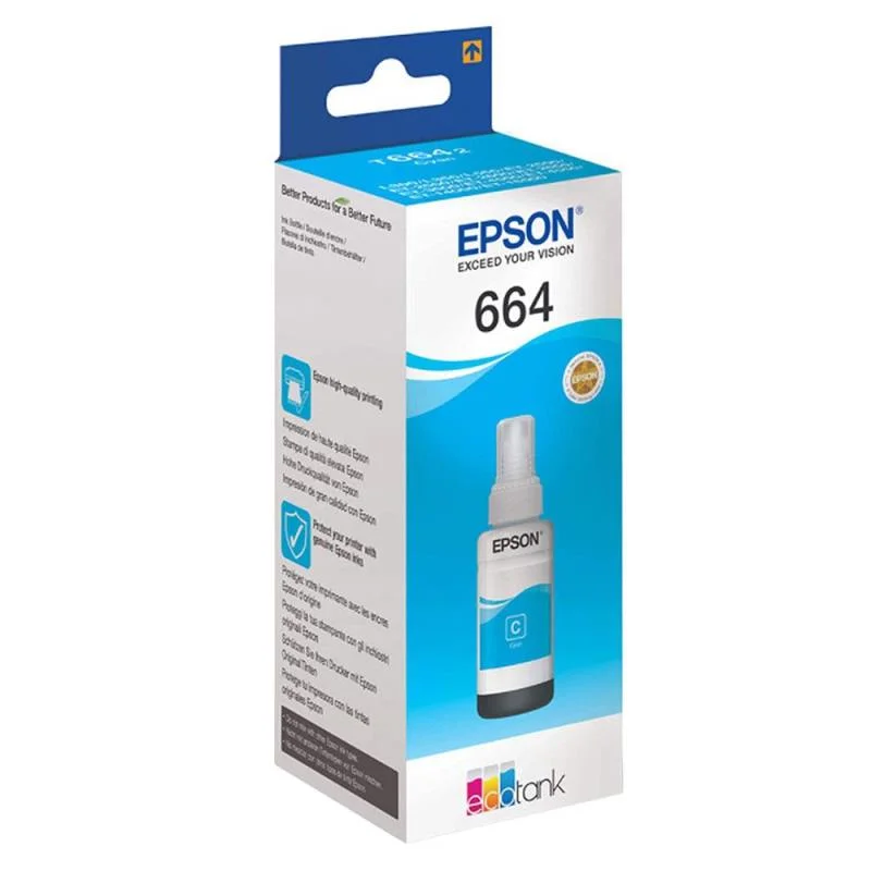 Φωτογραφία προϊόντος: Μελάνι Epson Inkjet No. 664 Bottle C13T66424A Cyan