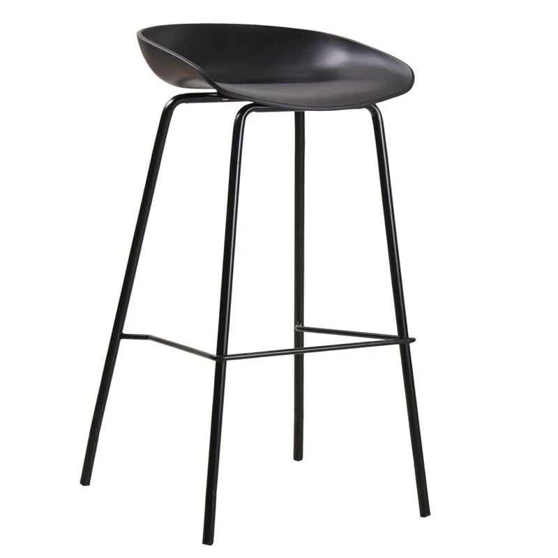 Φωτογραφία προϊόντος: PENTOS Σκαμπό BAR, Μέταλλο Βαφή Μαύρο, PP Μαύρο