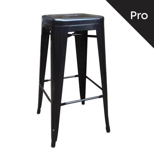 Φωτογραφία προϊόντος: RELIX Σκαμπό Bar-Pro H.67cm, Στοιβαζόμενο, Μέταλλο Βαφή Μαύρο