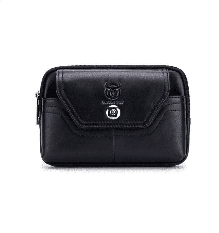 Φωτογραφία προϊόντος: Δερμάτινο Τσαντάκι Μέσης & Ζώνης Bull Captain YB 04 Μαύρο