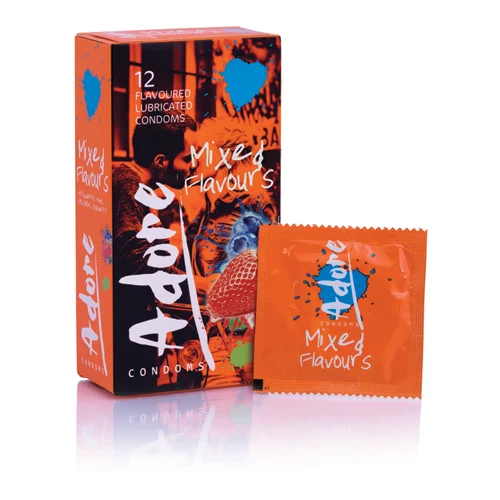 Φωτογραφία προϊόντος: Adore Flavours Προφυλακτικά Σε Διάφορες Γεύσεις, 12 τμχ