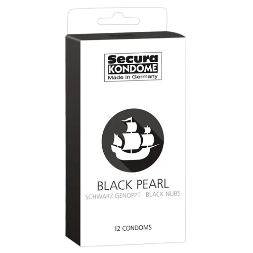 Φωτογραφία προϊόντος: Secura Black Pearl Μαύρα Προφυλακτικά, 12 τμχ
