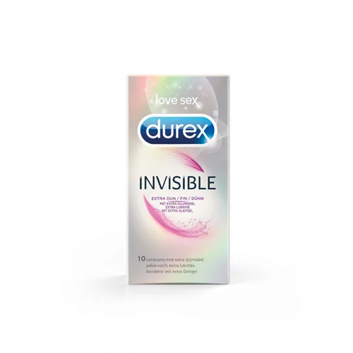 Φωτογραφία προϊόντος: Durex Invisible Extra Lubricated Προφυλακτικά με extra Λιπαντικό 10 τμχ