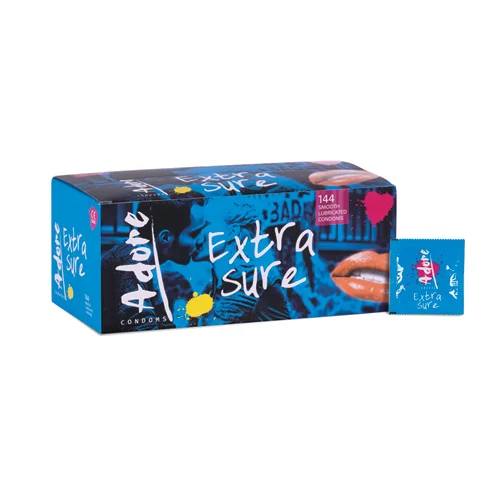 Φωτογραφία προϊόντος: Adore Extra Sure condoms Προφυλακτικά Με Έξτρα Ασφάλεια, 144 τμχ