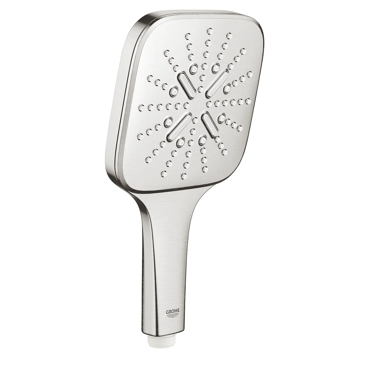 Φωτογραφία προϊόντος: Τηλέφωνο ντους Grohe Rainshower SmartActive 130 Cube 26582DC0 χρώμα ασημί inox βουρτσισμένο ματ supersteel