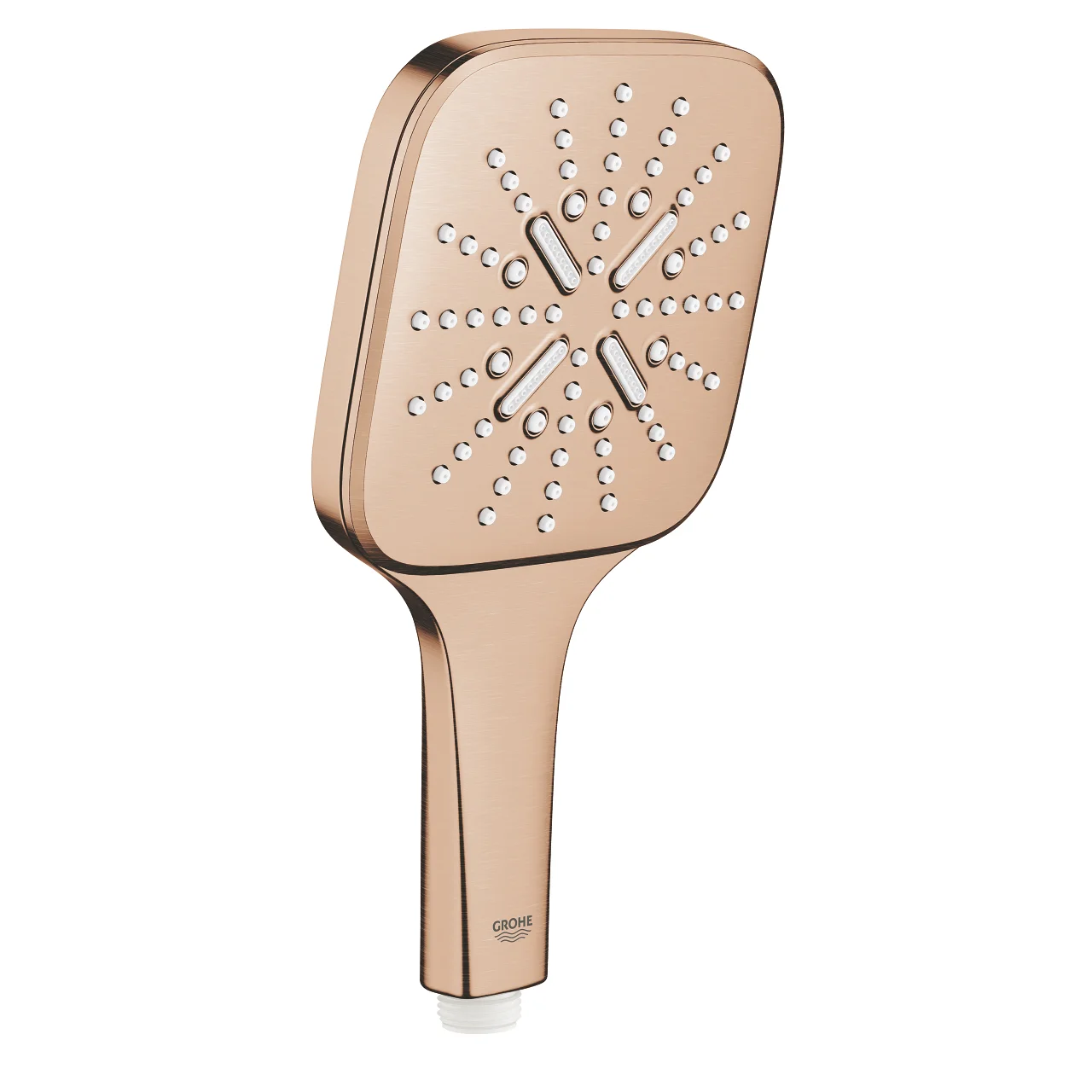 Φωτογραφία προϊόντος: Τηλέφωνο ντους Grohe Rainshower SmartActive 130 Cube 26582DL0 χρώμα ροζ χρυσό βουρτσισμένο ματ brushed warm sunset