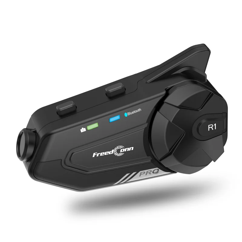Φωτογραφία προϊόντος: FreedConn R1 Pro Κάμερα Πορείας 2K/WiFi Αναμετάδοση/Ενδοεπικοινωνία Μονή για Κράνος Μηχανής 1000m για έως 6 χρήστες
