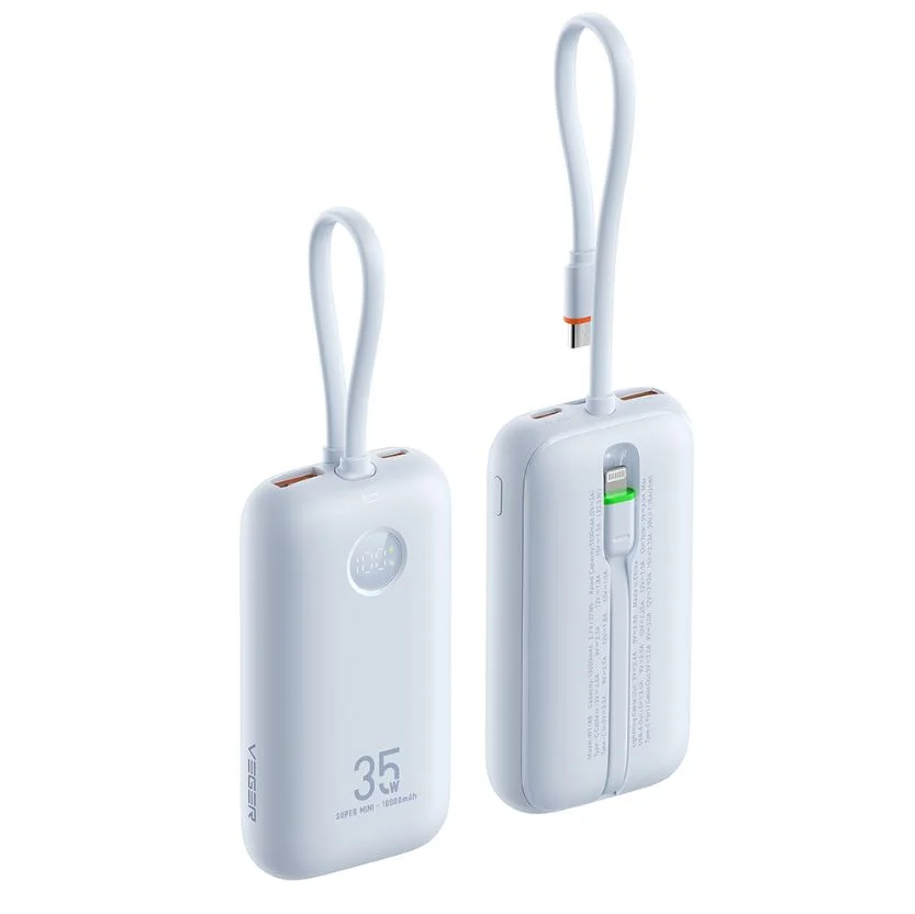 Φωτογραφία προϊόντος: VEGER K1 Powerbank 10.000mAh 35W PD με Ψηφιακή Οθόνη (Μπλε)