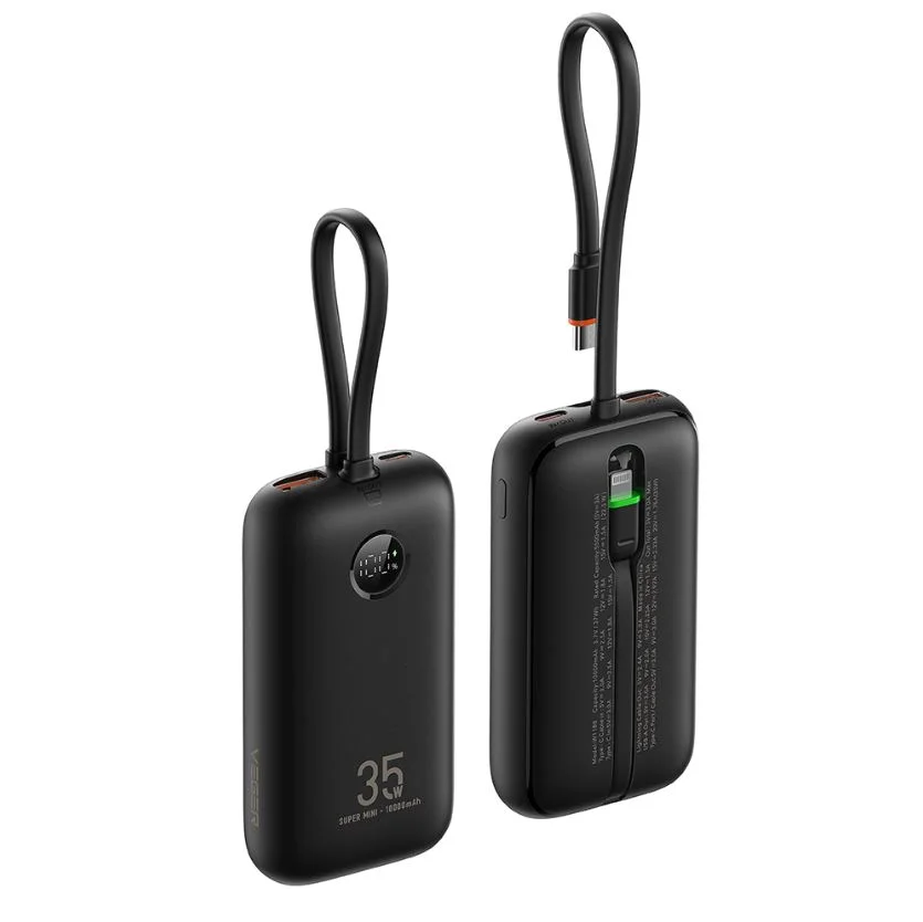 Φωτογραφία προϊόντος: VEGER K1 Powerbank 10.000mAh 35W PD με Ψηφιακή Οθόνη (Μαύρο)