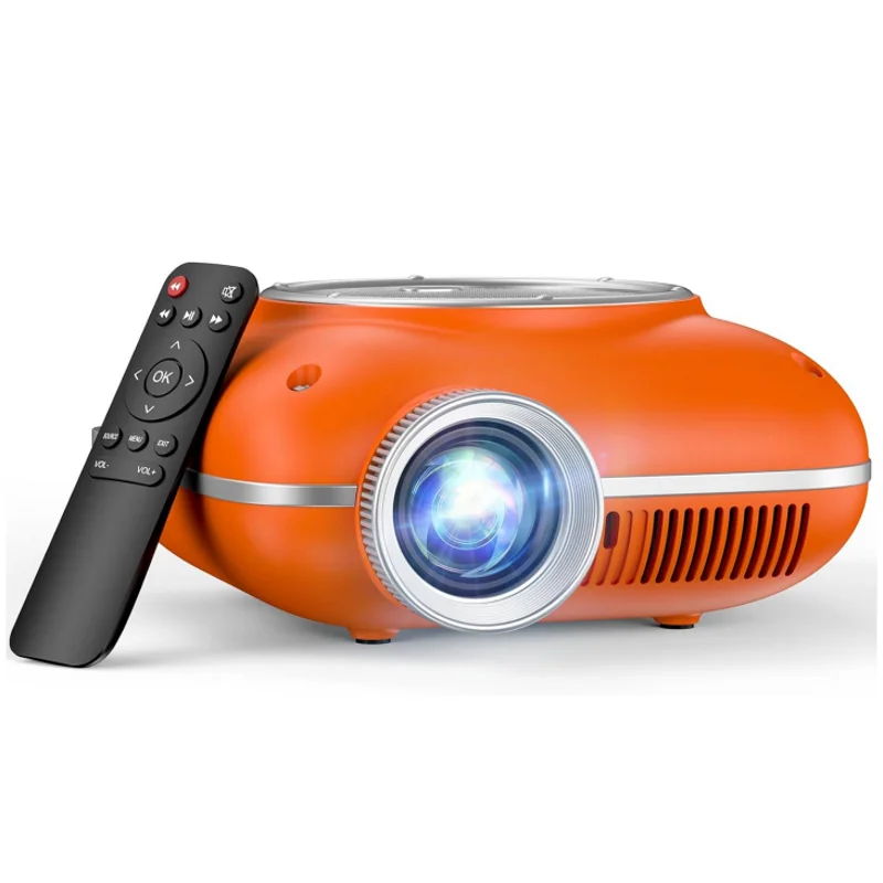 Φωτογραφία προϊόντος: CHEERLUX C1 Mini Προτζέκτορας 720p (100 ANSI) με Android 11, HDMI/USB/Bluetooth, 35″–120″ – Pocket Projector Orange
