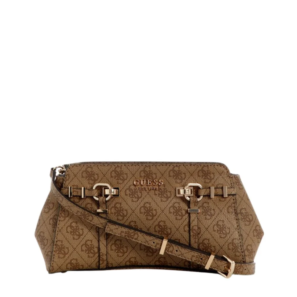 Φωτογραφία προϊόντος: Guess Leona Logo Girlfriend Crossbody Bag Τσάντα Γυναικεία Latte Logo Logo SG991712