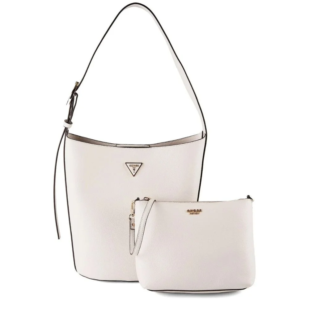 Φωτογραφία προϊόντος: Guess Meridian II Bucket Τσάντα Γυναικέια Ivory HWBG6974040