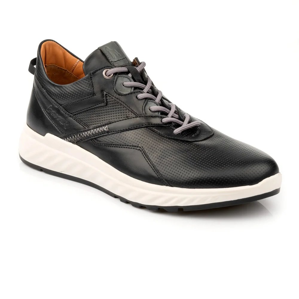 Φωτογραφία προϊόντος: BOXER SHOES 43009 ΔΕΡΜΑΤΙΝΑ ΑΝΔΡΙΚΑ SNEAKERS ΜΑΥΡΟ Μαύρο
