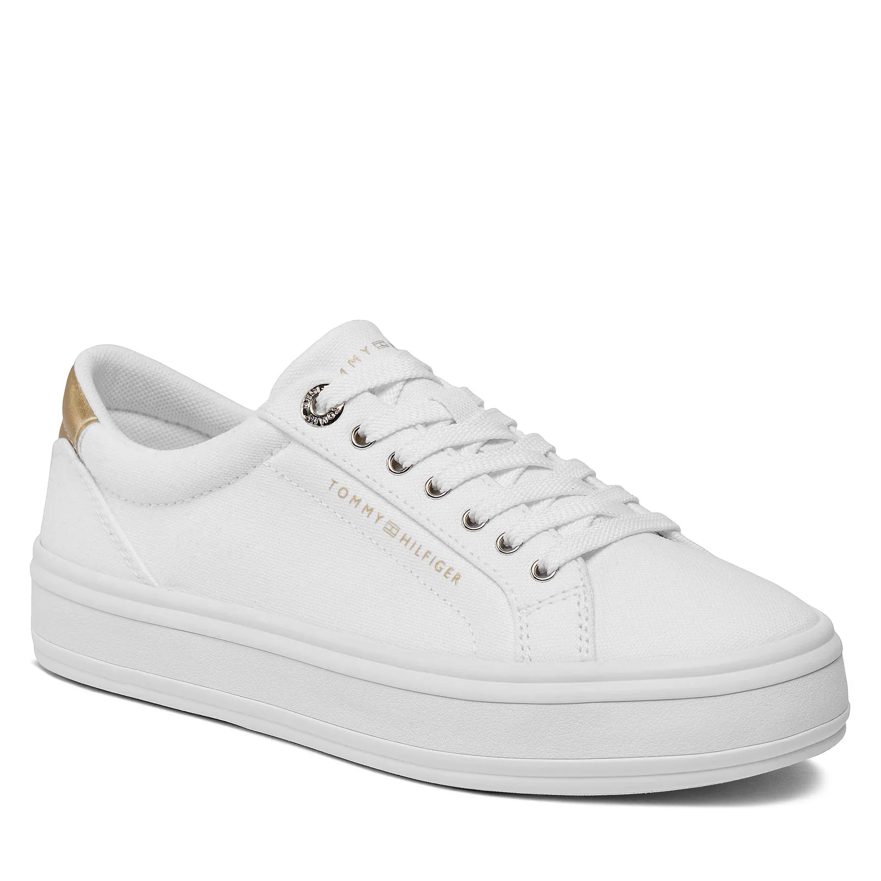 Φωτογραφία προϊόντος: Αθλητικά Tommy Hilfiger Essential Vulc Canvas Sneaker FW0FW07682 YBS ύφασμα Λευκό
