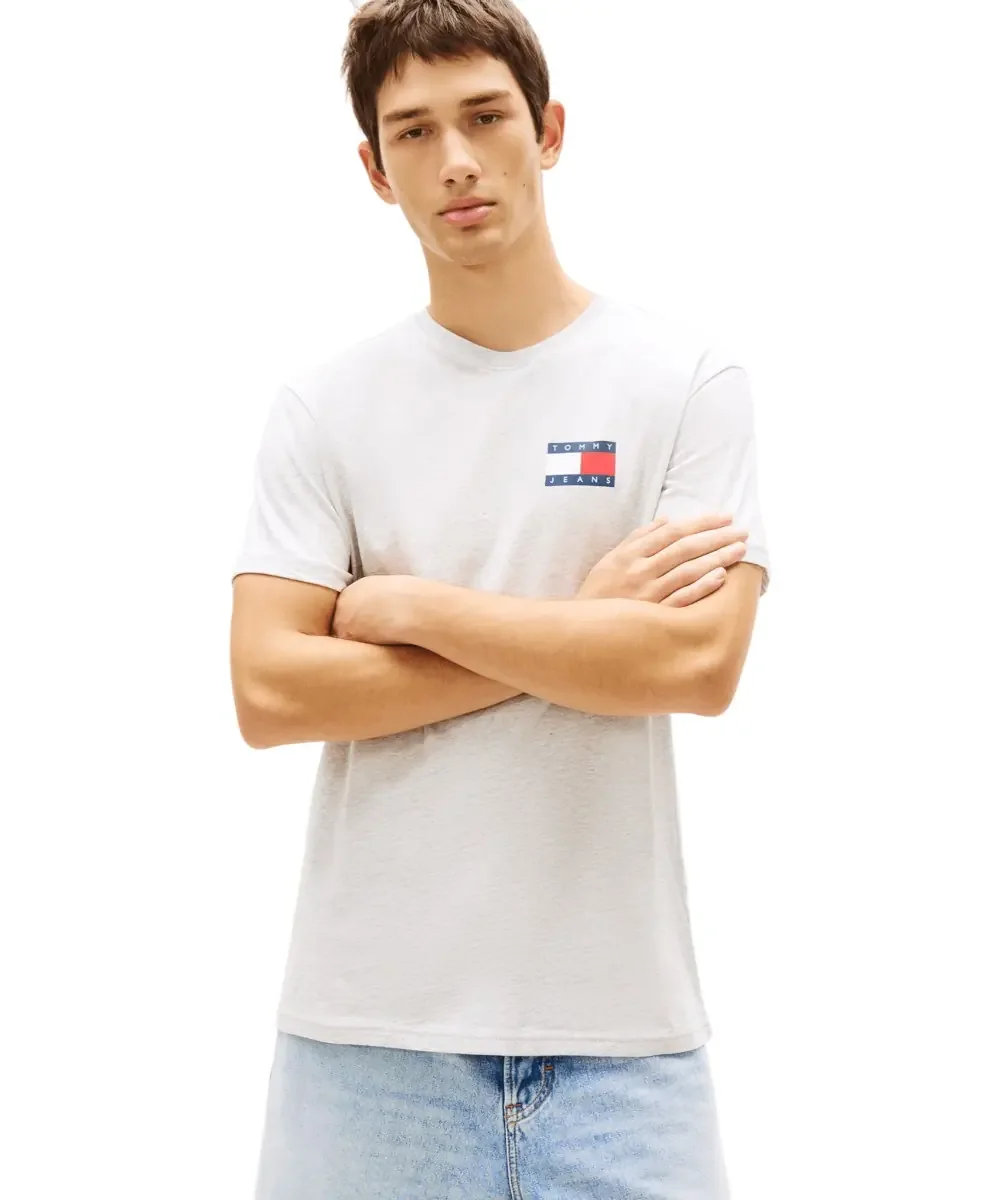 Φωτογραφία προϊόντος: Tommy Hilfiger - Ανδρικό T-shirt Th Essential Flag Tee Regular Fit DM0DM20740-P08 Γκρι