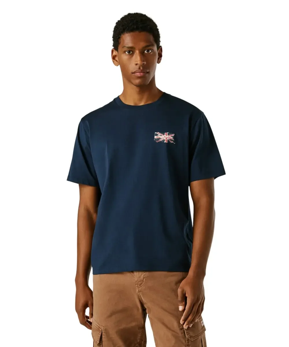 Φωτογραφία προϊόντος: Pepe Jeans - Ανδρικό T-shirt Small Flag PM5010311-594 Μπλε Ναυτικό