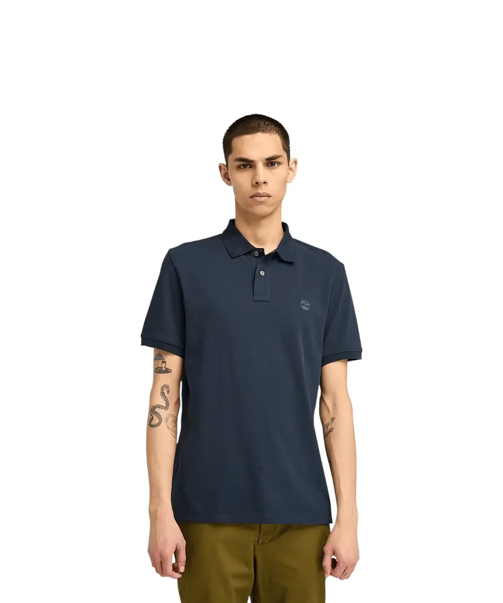 Φωτογραφία προϊόντος: Timberland - Ανδρικό T-shirt Polo Short-Sleeve με Λογότυπο Oyster River TB0A2BRY-Z02 Μπλε Σκούρο