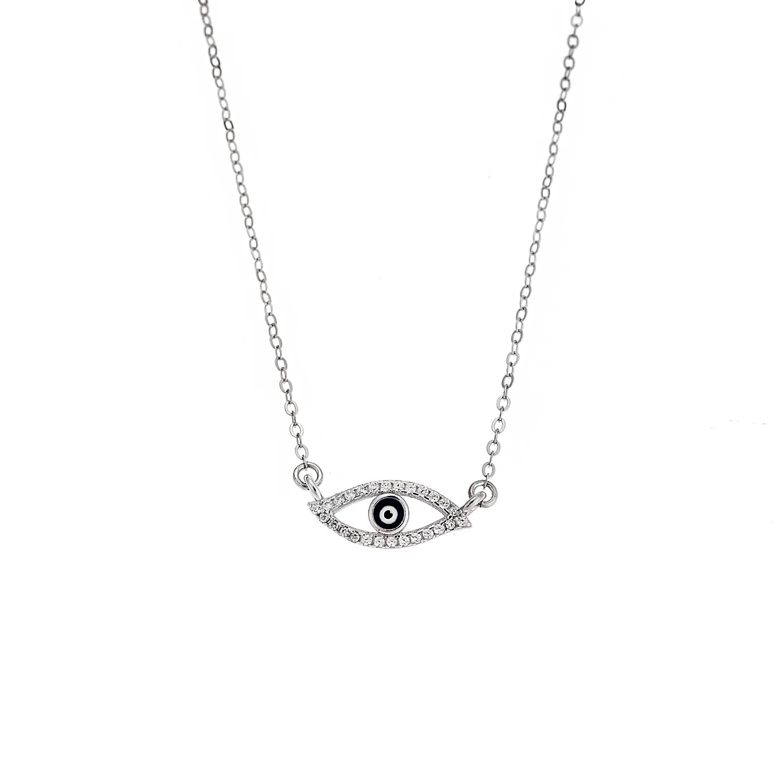 Φωτογραφία προϊόντος: Senza Jewels Κολιέ Μάτι Λευκό Ασήμι 925