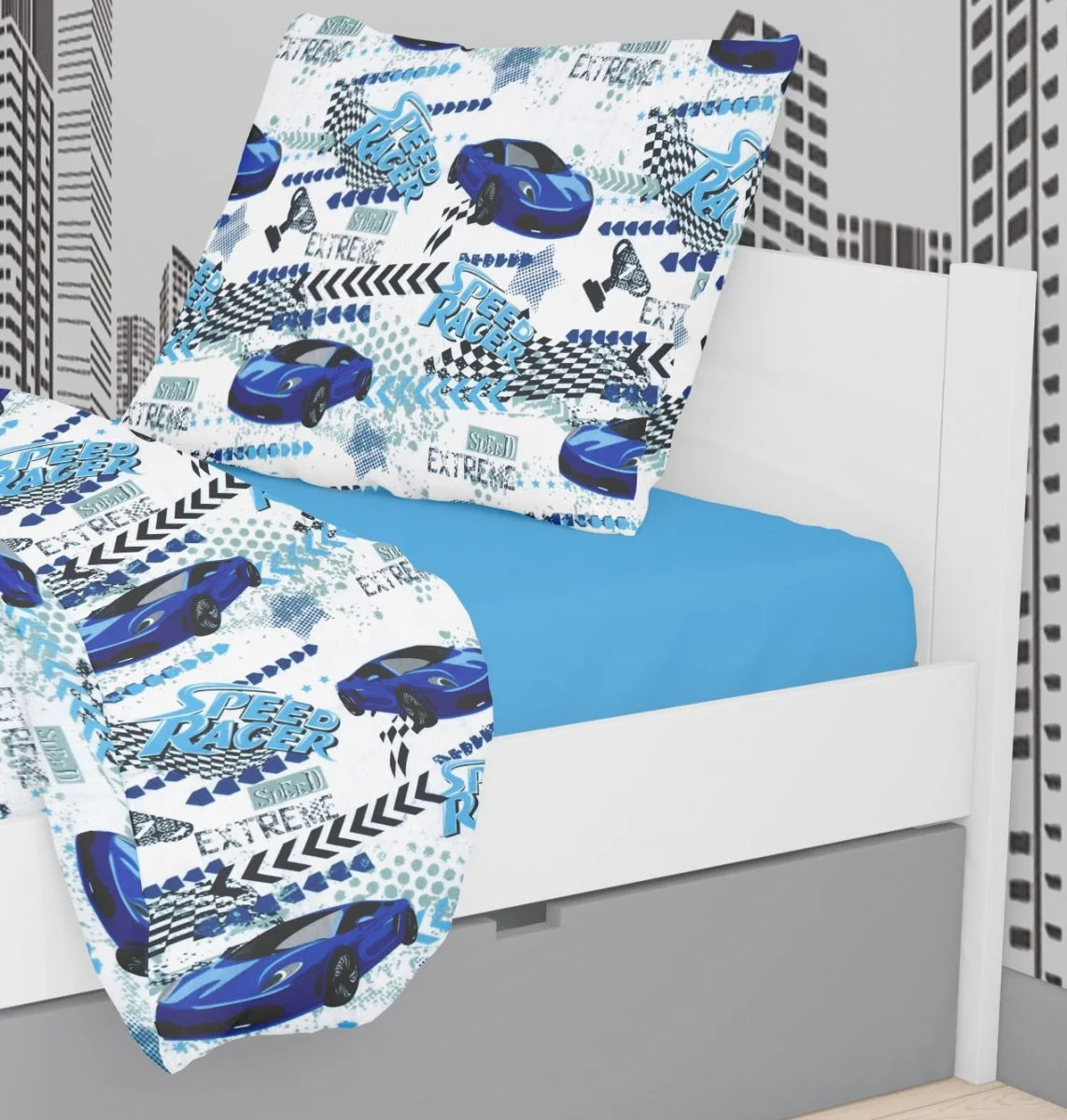 Φωτογραφία προϊόντος: Μαξιλαροθήκη Polycotton 50x70εκ. Speed Racer 291 Dimcol