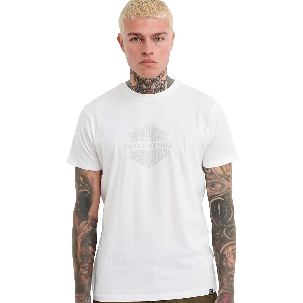 Φωτογραφία προϊόντος: Ανδρικό T-Shirt FUNKY BUDDHA FBM005-368-04 Λευκό