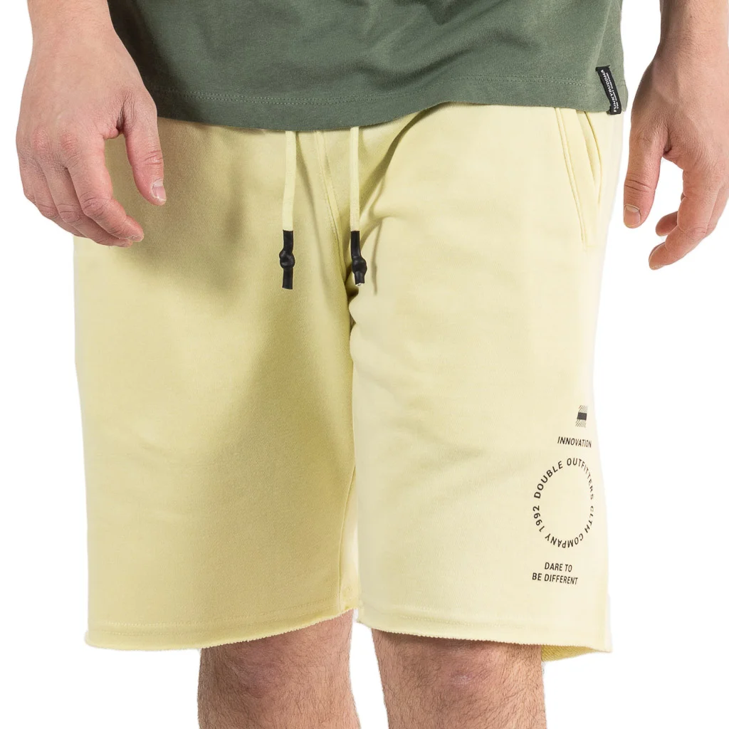 Φωτογραφία προϊόντος: Ανδρικό Βερμούδα French Terry Fabric DOUBLE MS-26 ανοιχτό Κίτρινο