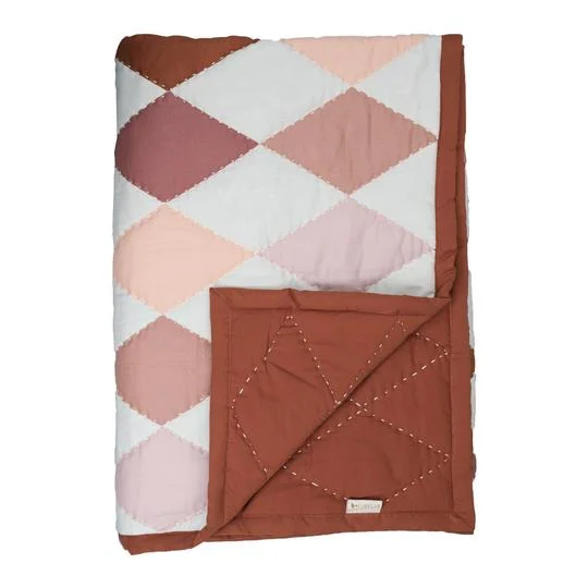 Φωτογραφία προϊόντος: Fabelab - Κουβέρτα Patchwork Diamond Rose Mix