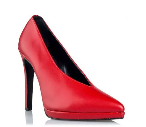 Φωτογραφία προϊόντος: Envie Shoes V Neck Pumps Κωδ. E02-08805-30 Χρώμα Κόκκινο