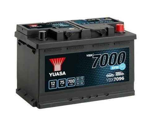 Φωτογραφία προϊόντος: YUASA YBX7096 – Μπαταρία Αυτοκινήτου 12V 75Ah 700A (EFB Start Stop Plus) 278×175×190 mm