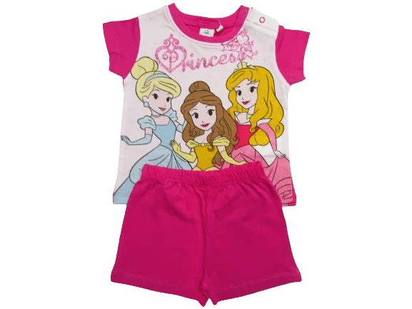 Φωτογραφία προϊόντος: ©DISNEY - ©DISNEY Καλοκαιρινά - PRINCESS ©DISNEY ΠΑΙΔΙΚΟ ΣΕΤ ΚΑΛΟΚΑΙΡΙΝΗ ΠΙΤΖΑΜΑ PRINCESS 0581 - φούξια 10335