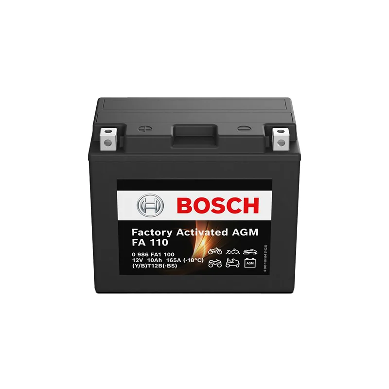 Φωτογραφία προϊόντος: Bosch FA110 AGM Μπαταρία Μοτοσυκλέτας 12V 10Ah 165A (0986FA1100) – YT12B-BS A+