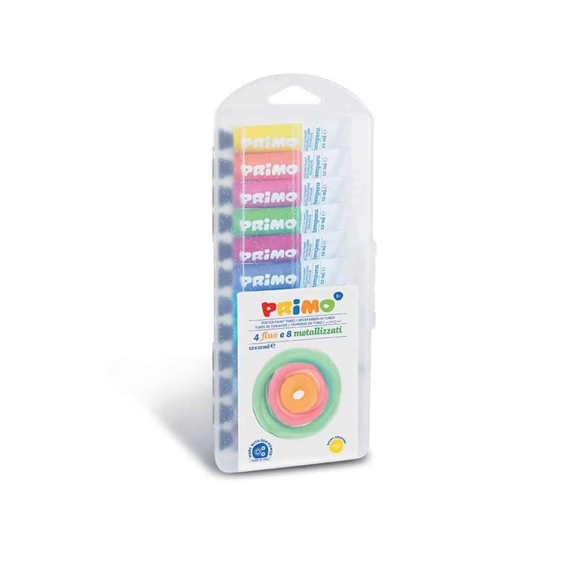 Φωτογραφία προϊόντος: PRIMO ΤΕΜΠΕΡΕΣ FLUO ΚΑΙ METALLIC 12 ML ΣΕ ΣΕΤ 12 ΧΡΩΜΑΤΩΝ