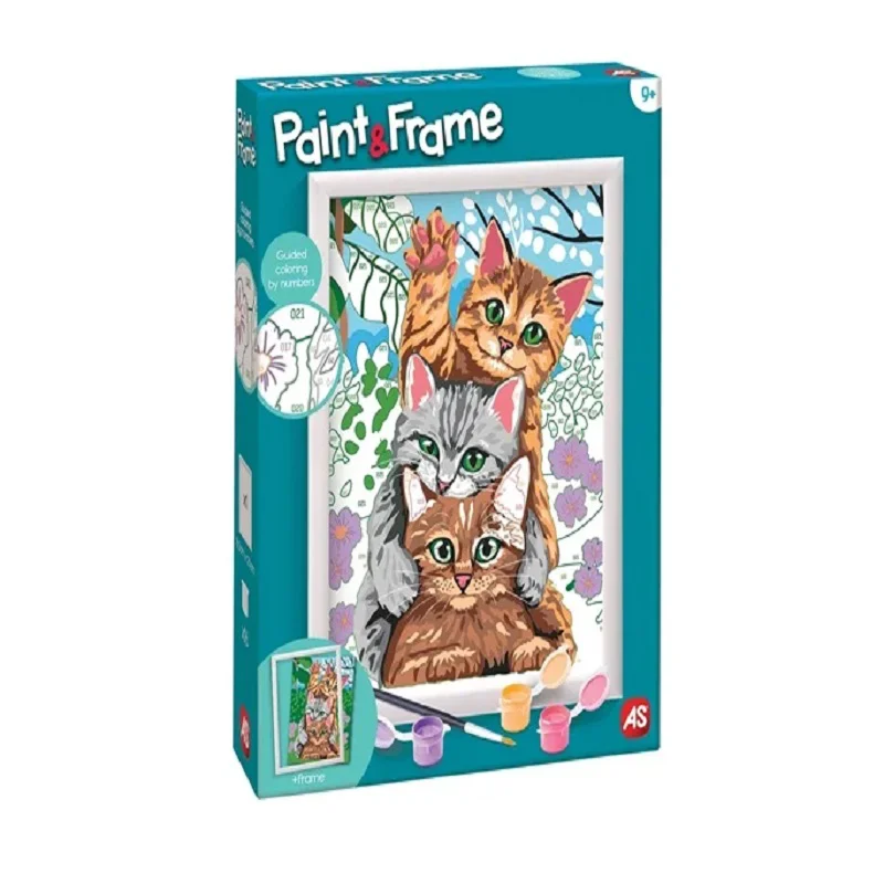 Φωτογραφία προϊόντος: Paint +amp; Frame Ζωγραφίζω με Αριθμούς Funny Kitties 1038-41010