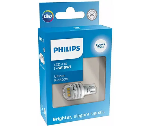 Φωτογραφία προϊόντος: Philips Λάμπα Αυτοκινήτου Ultinon T16 LED 6000K 12V 16W 1τμχ 11067CU60X1