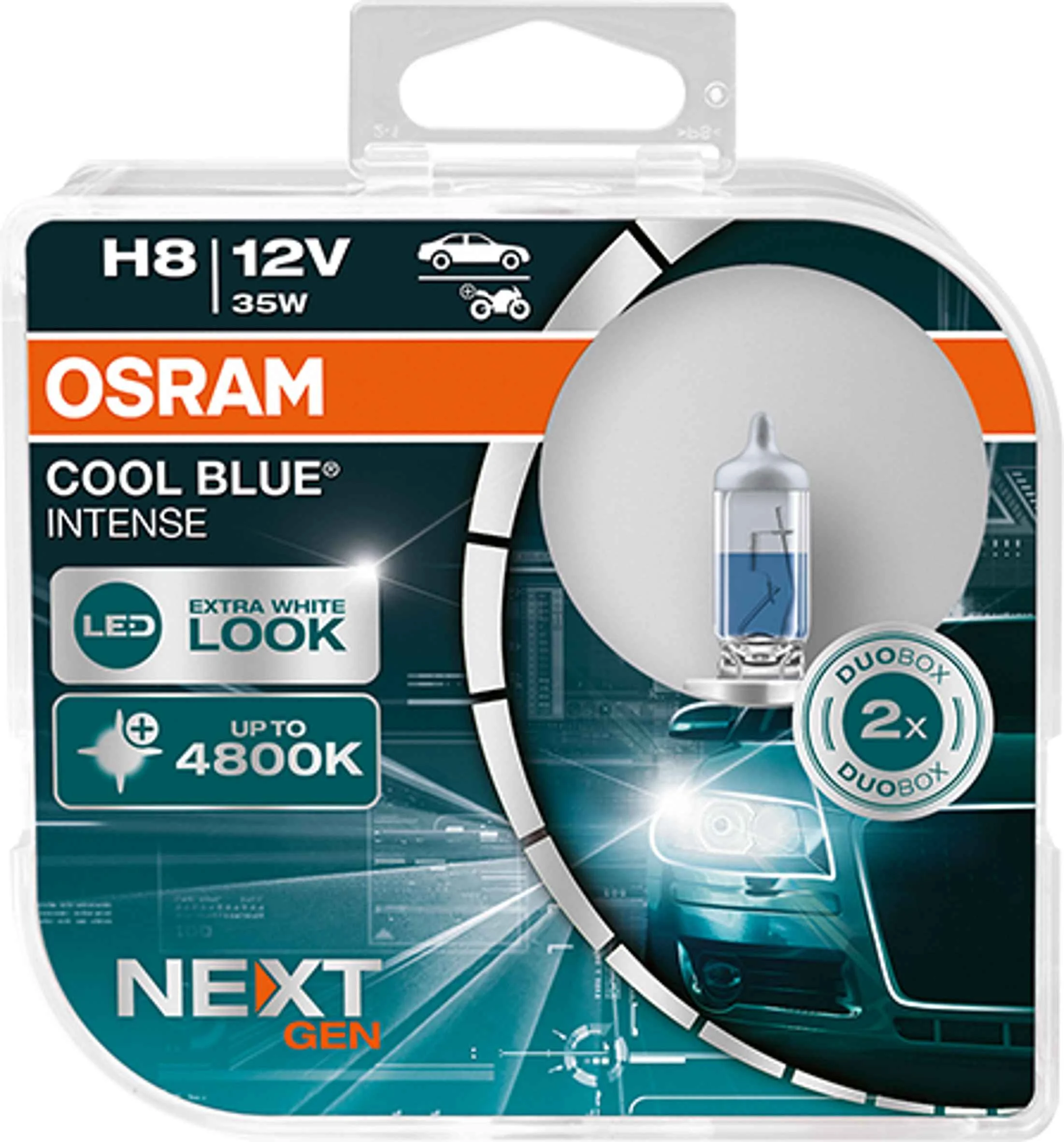 Φωτογραφία προϊόντος: Λάμπες Osram H8 12V 35W Cool Blue Intense Next Gen 4800K 64212CBN-HCB 2τμχ